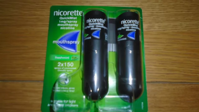 Brand New Nicorette Quickmist Fresh Mint Duo 2 Sprays 1mg (06/2026 dates)