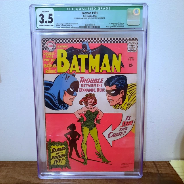 Batman 181 CGC Graded 3.5 VG- Qualified 1st Poison Ivy DC Comics 1966