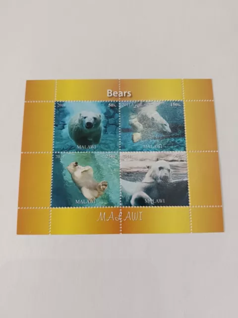 francobolli Foglietto Animali Orsi Polari Nuovi