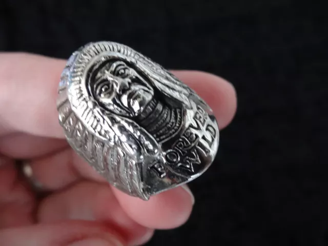 BAGUE HOMME ARGENT Acier Moto American Biker Chaman SD USA Forever