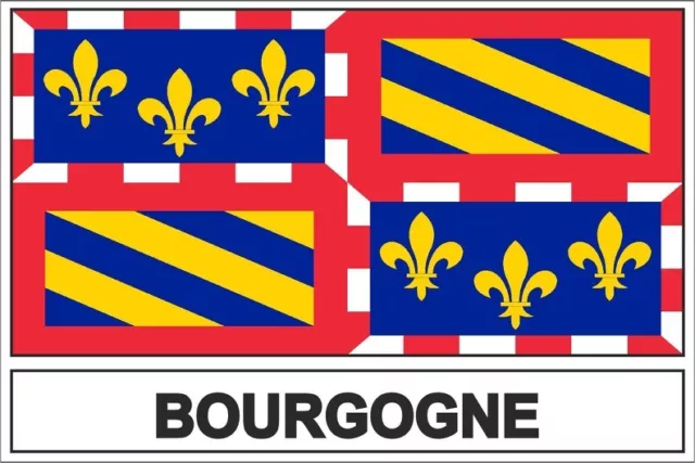 Autocollant sticker drapeau  bourgogne departement