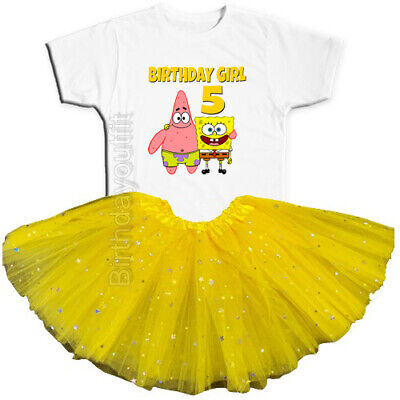 Sponge Bob Birthday Party 5th Tutu Outfit Personalized Name option