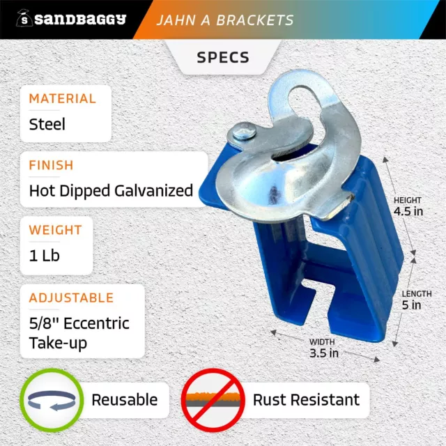 Sandbaggy Jahn A Bracket - Hot Dipped Galvanized - Snap Tie Clamp 2