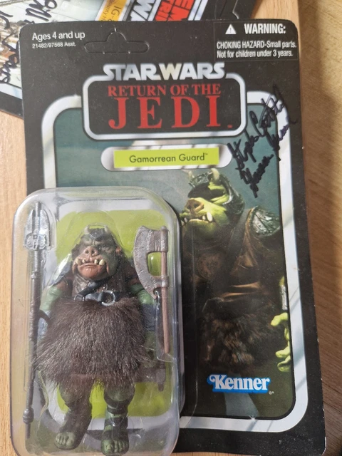 star wars return of the jedi Gamorrean Guard Figure SIGNED