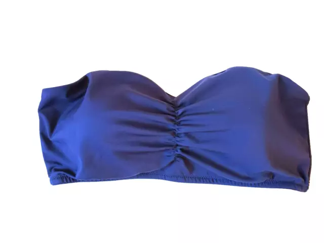 Magisculpt YJ316 Marineblau Drahtlos Gepolstert Trägerlos Bandeau BH mit Silikon UK 20