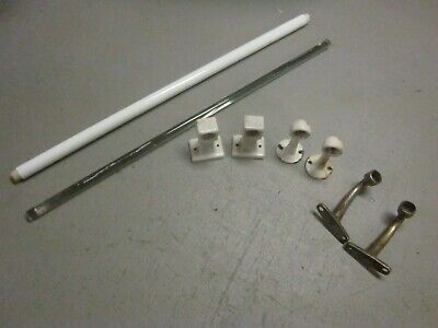 Misc Lot of Antique Glass Towel Rods & Brackets