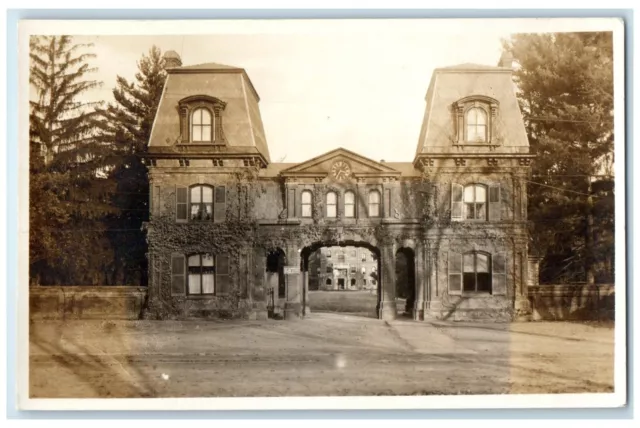 Poughkeepsie New York NY RPPC Photo Postcard Lodge Vassar College c1940 Antique