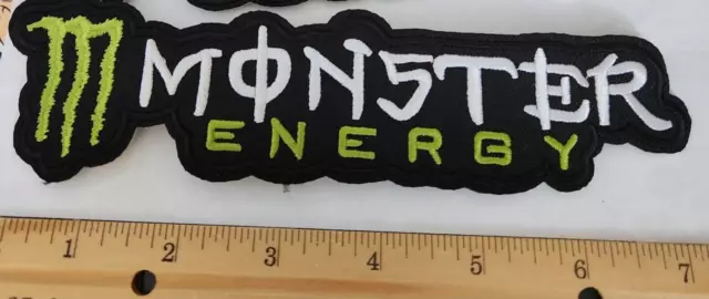 Monster Logo Energy Drink Embroidered Iron/Sew On Patch