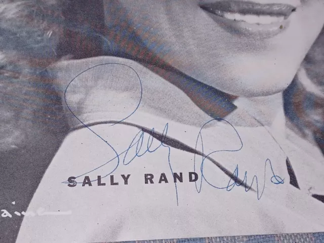 Autographed program SIGNED SALLY RAND Famous Fan Dancer burlesque STAR REVUE