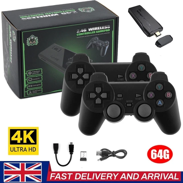 WIRELESS HDMI 4K TV Game Stick Console Built In 64GB 20000 Retro Games Wireless hdmi 4k tv game stick console built in 64gb 20000 retro games