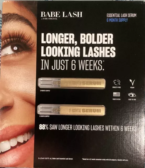 BabeLash Essential Lash Serum/2x0.07fl.oz/ 6 Months Supply NIB