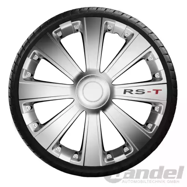 4x COPRIRUOTA ARGO AUTO COPRIRUOTA RS-T 15 POLLICI ARGENTO UNIVERSALE