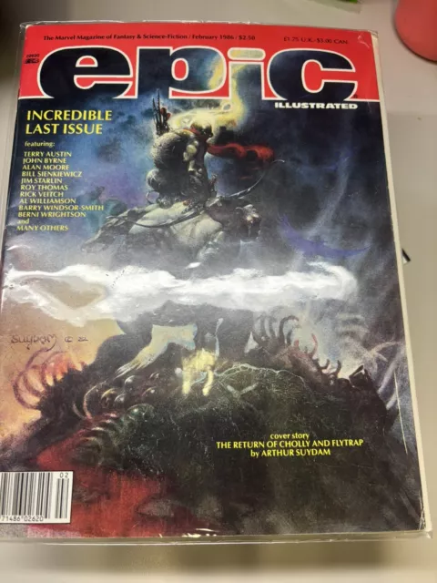 Marvel Magazine Epic Illustrated Final #34 Suydam Sienkiewicz Moore Serpieri