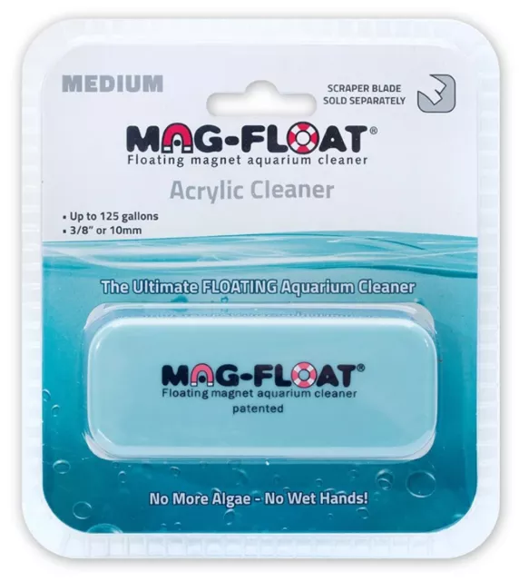 Mag Float Floating Magnetic Aquarium Cleaner - Acrylic, Medium (130 Gallons)