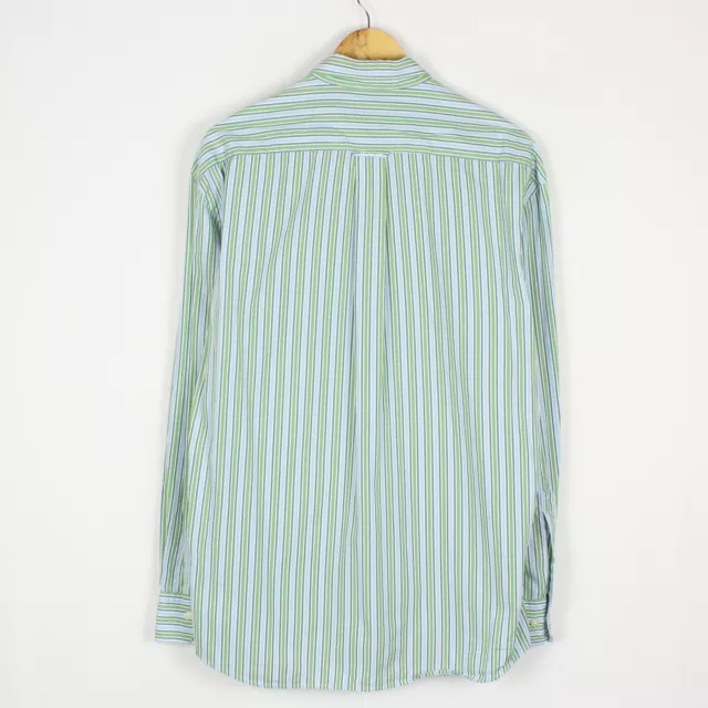 GANT Liberty Bell Poplin Hommes Chemise Taille L Robe Fit Coton Vert Bouton 2