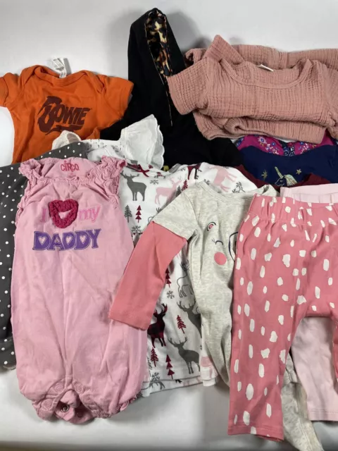 Baby Girl Clothes 6-9 9-12 Mixed Lot Dresses Pants Shirts