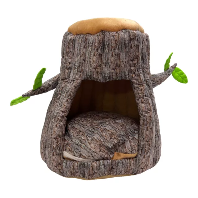 Hollypet Cozy Pet Bed Small Dog Cat House Tree Stump Shaped Cozy Sleeping Nest