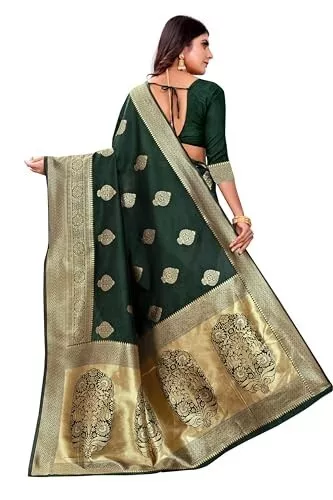 Women's Banarasi Saree Pure Kanjivaram Silk Saree Soft new ladies Design Sari