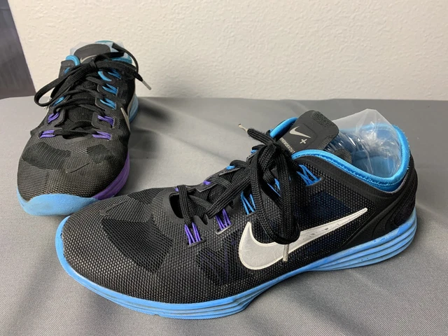 Nike Womens Lunar Hyperworkout XT+ 532224-002 Blue Silver Black Size 9 US