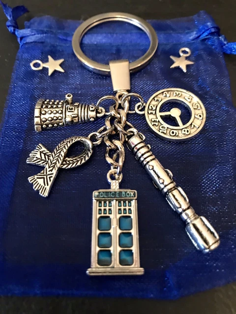 DR DOCTOR WHO TARDIS Police Box DALEK Sonic Screwdriver Charm KEYCHAIN ...
