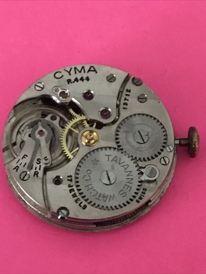 movimento orologio funzionante 214 con CYMA STELO Dial & mani CYMA TAVANNES 444 