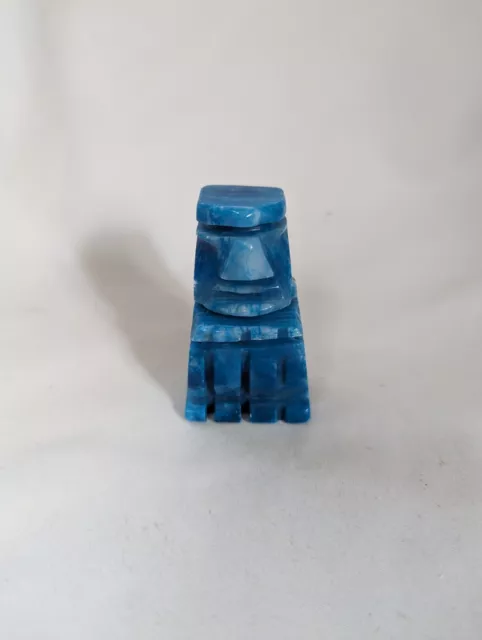 AZTEC MAYAN BLUE carved chess piece - replacement pawn #7 $5.00 - PicClick