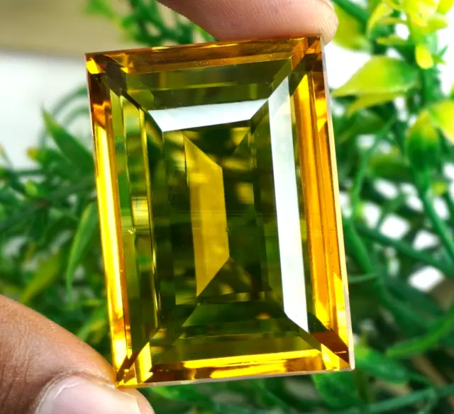Certified 205.75 Ct Natural Yellow Citrine Brazilian Emerald Loose Gemstone