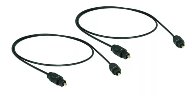 2 Pièce SunshineTronic Optique Toslink Audio Numérique Câble Spidf 1m, 1,5m