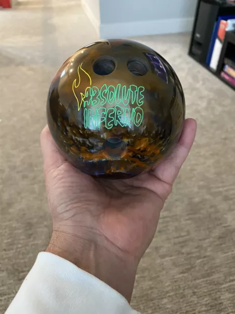 Rare Mini Bowling Ball - “Absolute Inferno” From Brunswick.  Drilled!