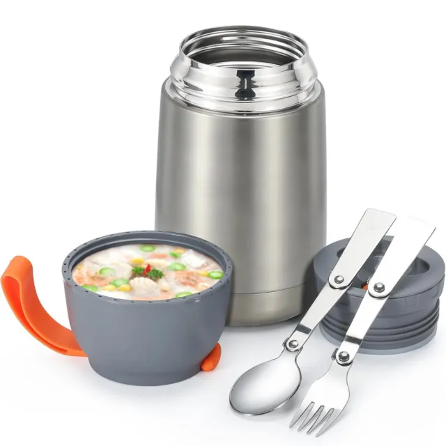 Thermos Flask Bottle Hot Food Lunch Vacuum Insulated Soup Jar Work Travel 650ML