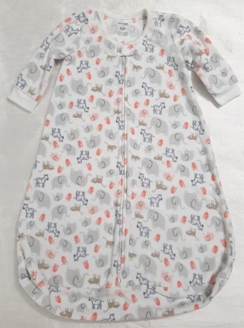 Simple Joys By Carter's 6-9M Full Zip Up Sleep Sack Jungle Animal Cozy Sleepwear