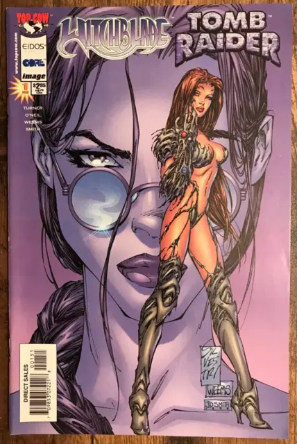 Witchblade Tomb Raider #1 By Michael Turner Lara Croft Variant A Image NM/M 1998