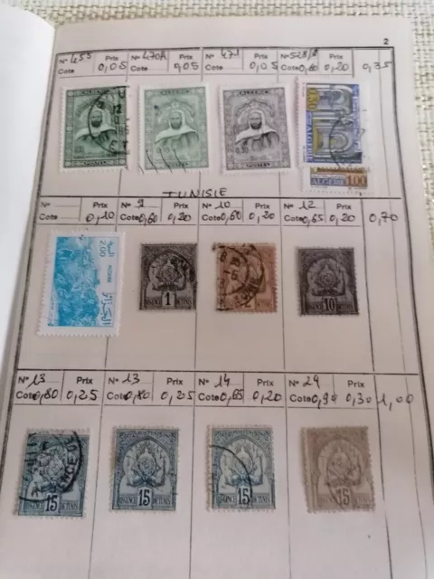 Lot 14# 170 TIMBRES ALGÉRIE MAROC TUNISIE AFRIQUE 2