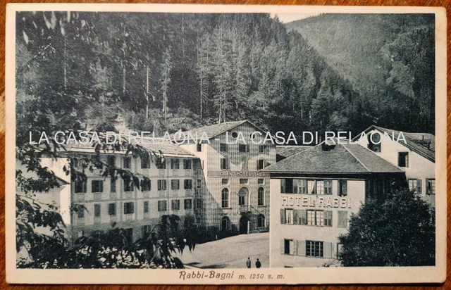 CARTOLINA RABBI BAGNI Hotel Rabbi (Trento) - ANNO 1936 - fp VG