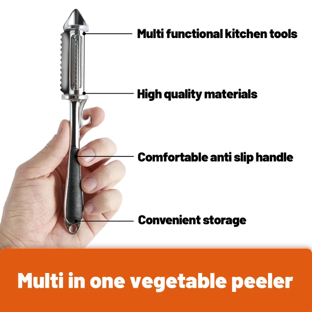 2 PCS VEGETABLE Peeler 5 In 1 Veggie Peeler Bottle Opener with