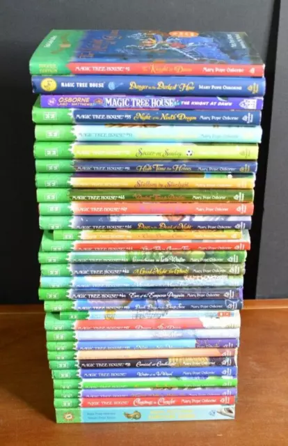 Lot  29 (29-49, 51-55) Magic Tree House Chapter Books by Mary Pope Osborne HB