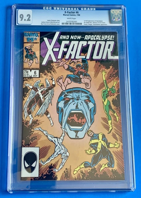 X-Factor 6 CGC 9.2 Apocalypse 1st Appearance Marvel Comics 1986