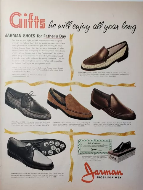 Vintage Jarman Shoes Print Ads Casuals Liesual-Aire Evershine Leather Lot 3