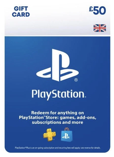 £50 UK PlayStation PSN Card GBP Wallet Top Up | PSN Store Code | PS4 PS5