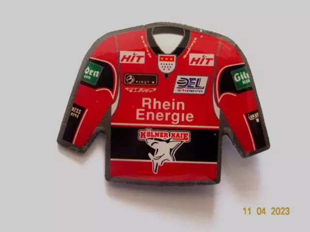 Eishockey Trikot Pin Kölner Haie DEL mit GILDE BIER WERBUNG, rot