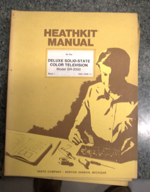 RARE HEATHKIT DELUXE Solid-State Color TV Model GR-2000 595-1546-11 ...
