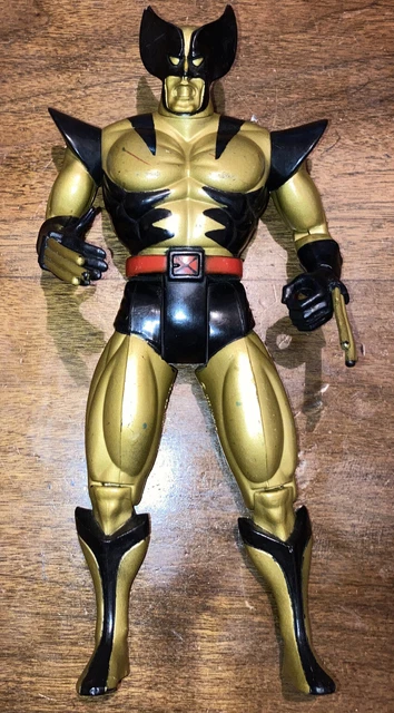 X-Men Gold Wolverine Deluxe Edition 10" Action Figure Marvel ToyBiz 1993 w