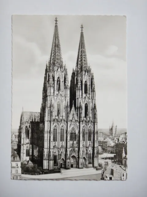 ALTE POSTKARTE  -   KÖLN  -  KÖLNER DOM von WESTEN