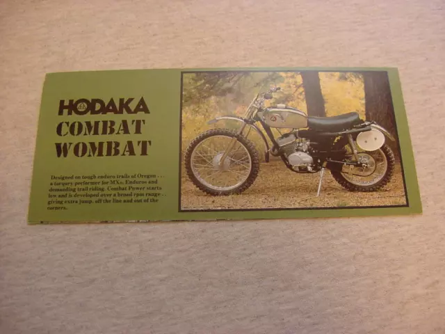 Hodaka 1974 Combat Wombat brochure