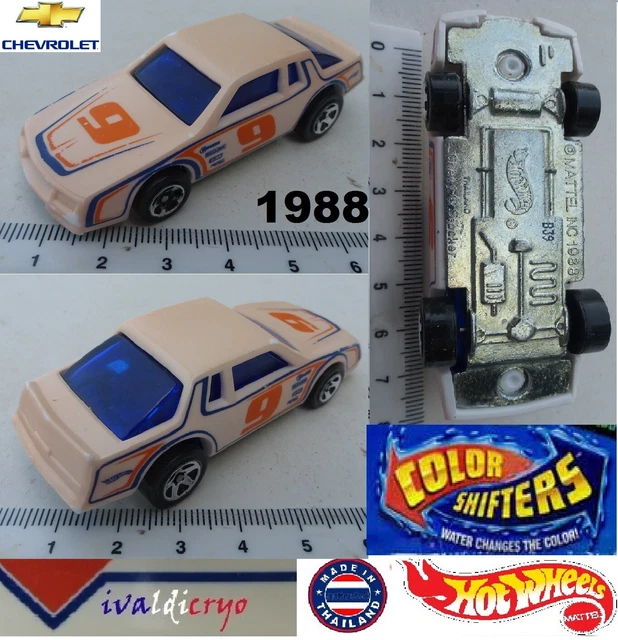 CHEVROLET CHEVY STOCKER color shifters hot wheels 1988 thailand 1/64 ...