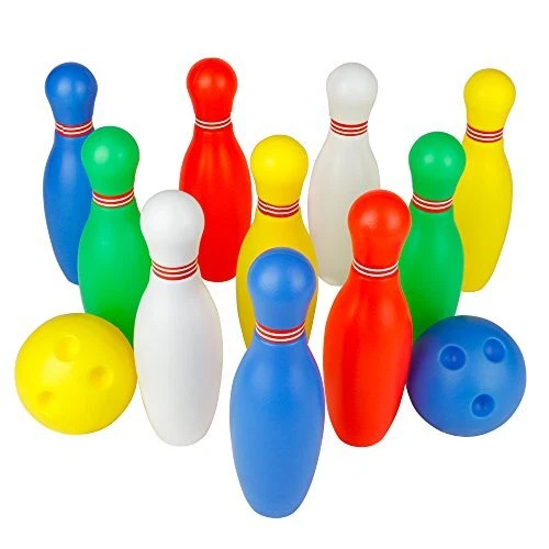 Bowling Pins Ball Set Toys Mini Plastic Indoor Party Games Birthday Easter