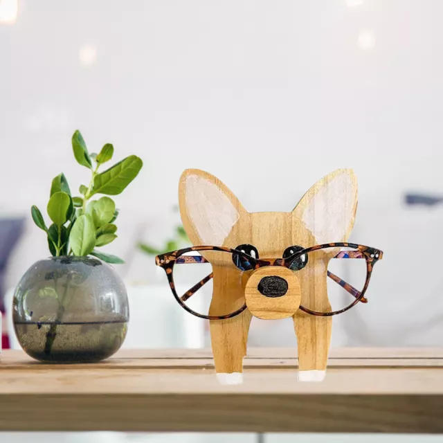 Wooden Glasses Stand Art Crafts Animal Eye Glasses Bracket Gifts for Home Office 2