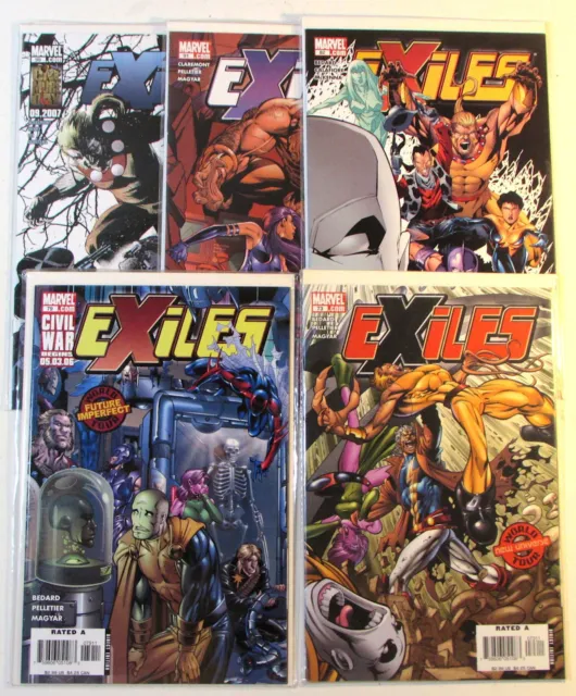 Exiles Lot of 5 #73,79,82,91,99 Marvel (2006) 1st Series Comic Books