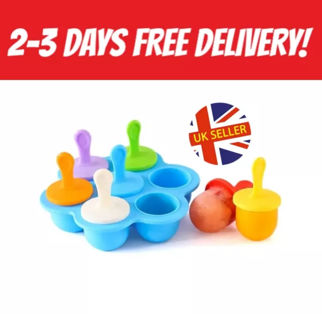 Ice Cream Mould Silicone Lolly Freezing Yoghurt Ice Deserts Reusable Kitchen U.K