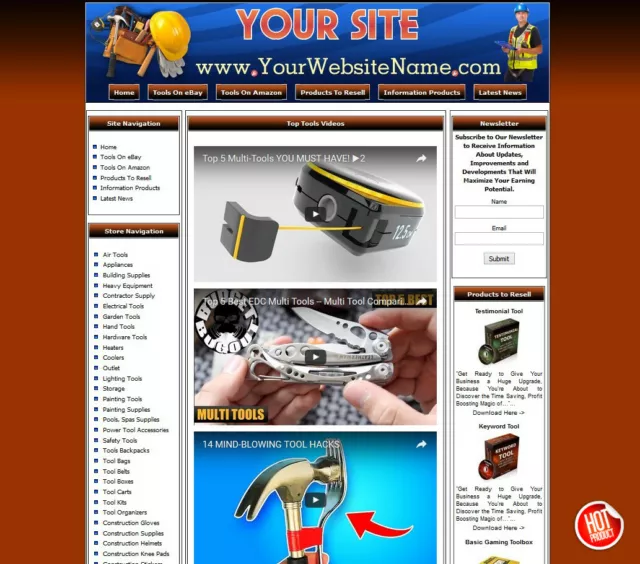 TOOLS STORE Complete, Ready Made Affiliate Website  Amazon Store